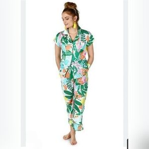 Jaye's Studio Women's White Floral & Fruit Tropical Pajama Set Size L